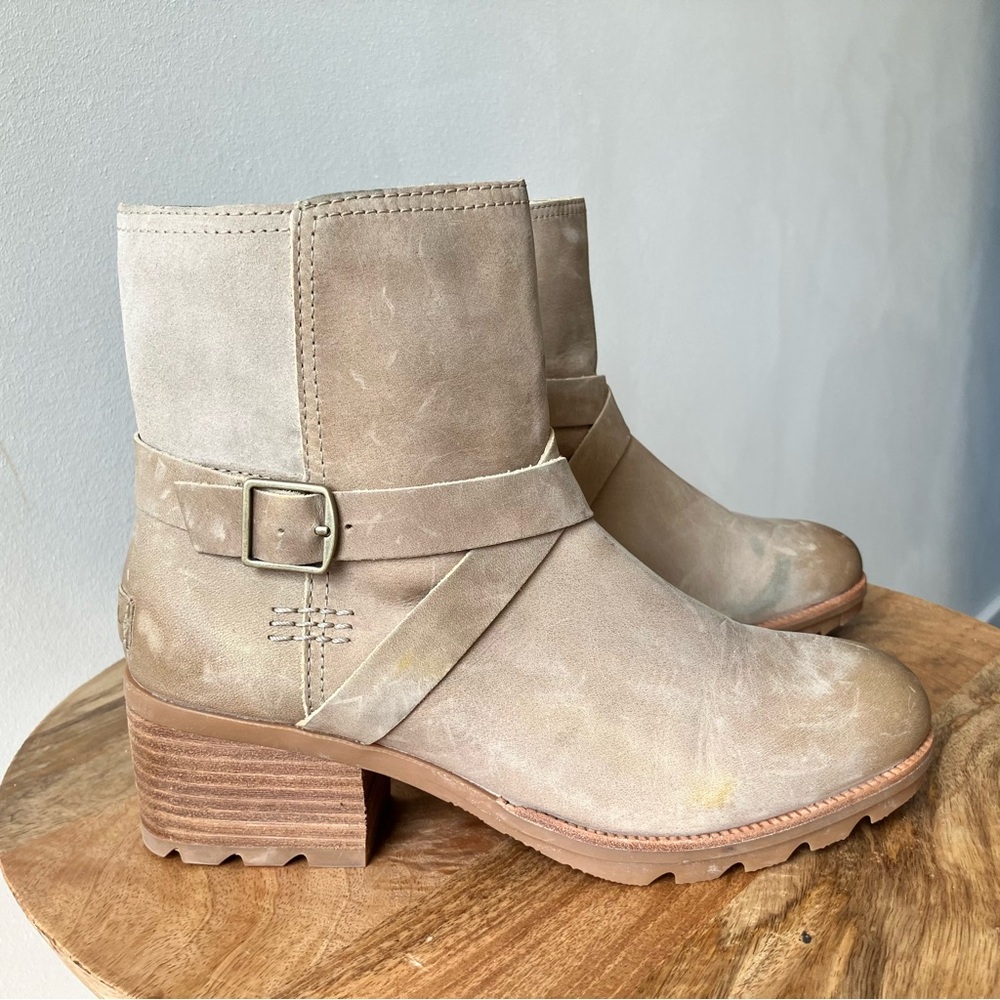 Sorel | Kate Buckle Heeled Leather Ankle Boots
